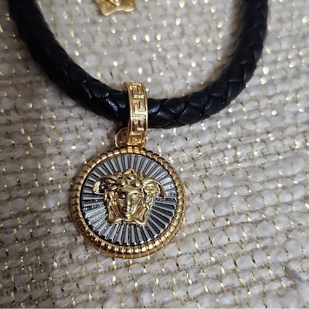VERSACE Medusa Braided Leather
Bracelet NWOT - Picture 2 of 8